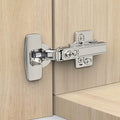 Chibery 10 Pack Frameless Full Overlay Soft Close Concealed European Hinges, Self Closing Satin Nickel, 105 ° Open Angle 4D Adjustment, Speed Control, Clip On, Stainless Steel for Cabinet Door - size: Full Overlay