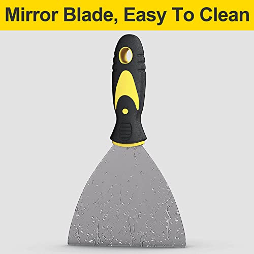 Rerdeim 5Pcs Putty Knife, Set, 1" 2" 3" 4" 5" Scraper, Spackle Knife, Paint Scraper, Scraper Tool, No Rusting, Perfect For Repairing Drywall, Removing Wallpaper, Mud, Plaster Scraping