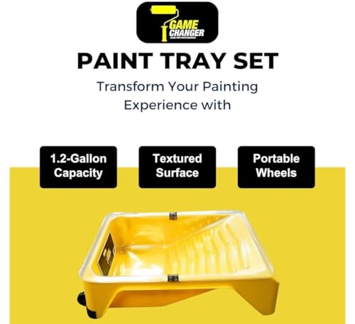 Game Changer Paint Tray Replacement Tray Liners – Disposable Liners, Textured Surface, 1.2 Gallon Capacity (Pack of 3 Liners)
