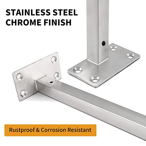 Luomorgo 10 Inch Floating Shelf Bracket, 4 Pcs, Silver Blind Shelf Support - size: 10 Inch-Silver