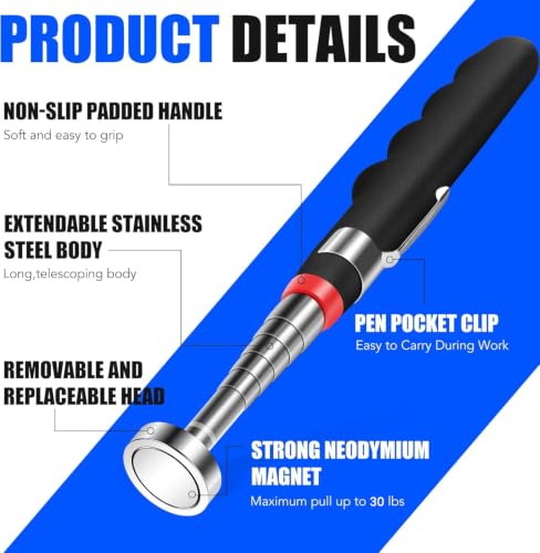 3PCS Telescoping Magnetic Pick Up Tool Extendable up to 31" - size: 3 Telescop