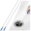 SHENLIU 2pcs Drain Cleaning Brush, Extra Long Sink Drain Clog Brush 23.6inch Snake Drain Hair Removal Tool for Toilet, Kitchen Sink, Bathroom Tub, Shower, Sewer Drain