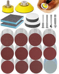 250PCS 2 Inch Sanding Discs for Drill Sander Attachment, 80 to 3000 Grit Hook and Loop Sandpapers Polishing Pads for Dremel Drill Bits Die Grinder, Sanding Wheel Kit for Car Furniture Metal Wood - style: 2 Inch 250 PCS