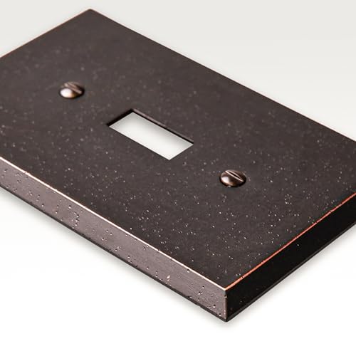Amerelle Manhattan Double Toggle/Single Duplex Cast Metal Wallplate in Aged Bronze - size: 2 Toggle / 1 Duplex