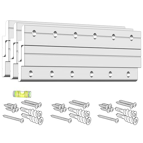 Z Clips 6" 3 Pack - French Cleat Picture Hanger Heavy Duty - Wall Mirror Mounting Bracket - Flush Mount Hanging Kit for Shelf, Painting, Frames, Cabinet, Soundbar, Whiteboard or Headboard - 60 lb - size: 6" 3 Pairs, style: Thick