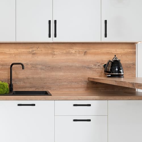 COTYKILEY 10 Pack 5 Inch(128mm) Matte Black Cabinet Handles Black Kitchen Cabinet Pulls Cabinet Door Handles Kitchen Cabinet Hardware Cupboard Drawer Pulls Dresser Handles - color: Matte Black, size: 5" Hole Center（128MM）