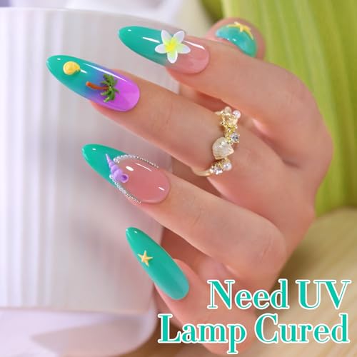 Double Rhythm 15ML Gel Nail Polish Pure Sheer Same Color Same Bottle Soak Off Gel Polish Art Manicure Salon DIY at Home for Women (Deep Mint-A1788) - color: Deep Mint