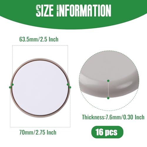 Furniture Sliders,70mm Round Table and Chair Leg Sliding Pad for Easy Moving on Carpet Hardwood (16pcs) - size: 70mm, Round