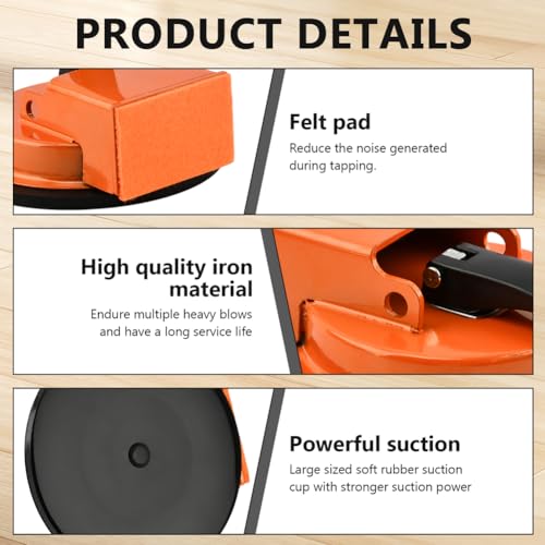 Floor Gap Repair Kit – Rubber Mallet + 7 Sticky Pads, Enhanced Suction Cup for Vinyl/Laminate