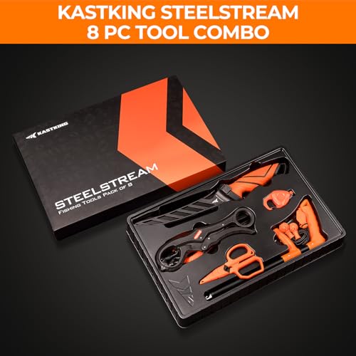 KastKing SteelStream 8pc Fishing Tool Kit, Fishing Gear and Gifts for Men