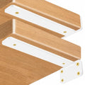 2 Pack - 8 inch White Hidden L Shelf Bracket (1/5 Inch Thicked) Iron Floating Shelf Brackets Rustic Industrial Metal Brackets for Shelf Support - size: 8 Inch, style: White 2 Pack