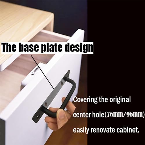 2 Pack 4 1/4 Inch 108 mm Matte Black Cabinet Handles Aluminum Cabinet Pulls Drawer Pulls - color: RoundBlack, size: 4 1/4 Inch