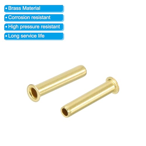 PATIKIL Brass Compression Insert for 1/8" Tube OD, 10 Pack Insert Tube Support Compression Fitting Assortment Kit for Water Oil Air Pipe - size: 1/8 Inch