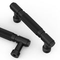 Asidrama 10 Pack 3 Inch(76mm) Matte Black Cabinet Pulls Knurled Kitchen Cabinet Handles, Cabinet Pulls Kitchen Cabinet Hardware for Cupboard Drawer Pulls - color: Matte Black, size: 3" Hole Center, style: 10 Pack