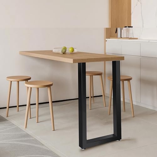 36 Inch Metal Bar Table Legs, Heavy Duty Desk Dinning Table Legs with Adjustment Feet Pads DIY Furniture Feets, Set of 2,Black - size: H36 " Square