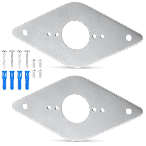 MorningRo 2 Pack Hose Bib Repair Kit Hose Bib Mounting Plate Outdoor Faucet Repair Kit Spigot Mounting Plate, Frost Proof, Aluminum, Finished