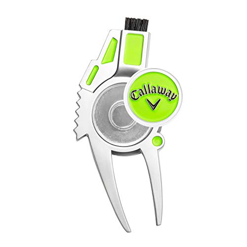 Callaway 4-in-1 Golf Divot Repair Tool - color: Lime