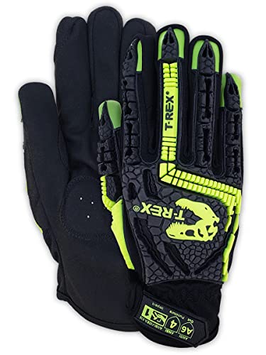 MAGID T-REX Windstorm Series ANSI A6 Syntec Palm Impact Gloves, 1 Pair, Size 9/Large, TRX742 - size: 9/L, style: 1 Pair