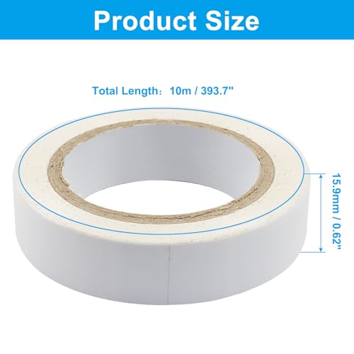 Electrical Tape, White, 3-Pack, 0.62 Inch x 32.8 Ft