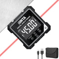 BINTA Digital Angle Finder with Laser, 4-side Magnetic Angle Gauge Black - color: Black and Grey