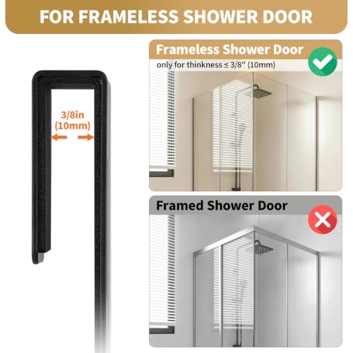 Shower Door Hooks, 7 Inch Stainless Steel Hangers for Frameless Glass
