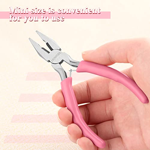 5 Inch Mini Lineman's Pliers - Spring Loaded with Serrated Jaw Combination Pliers, Small Wire Cutters for Jewelry Making, Multi-Use - style: Linemans Pliers