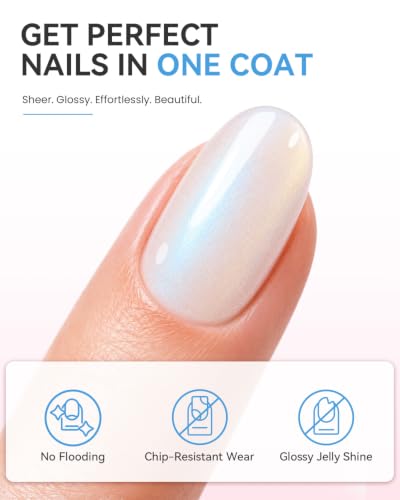 Makartt Pearl Gel Nail Polish Set 15ML : 6 Shimmer Mermaid Colors - color: Nebula Spectrum