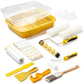 Voomey Professional Paint Roller Kit 22 Pcs, 9-Inch Upgraded Paint Roller with Super Coverage Effect, Paint Brush, Paint Roller Tray,Paint Kit for House Painting - style: 22pcs paint roller kit