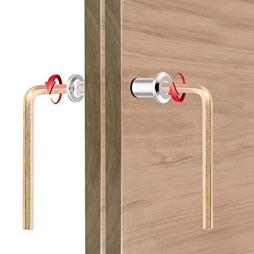 40 Sets Silver Furniture Connector Bolts M6x15mm Binding Screws for Wood - color: M6x15mm-D