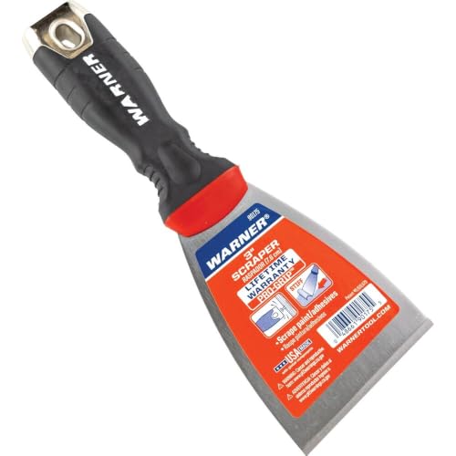 3" Warner 90175 ProGrip Stiff Chiseled Scraper with Hammer Cap - size: 3 Inch, style: Stiff Putty Knife with Hammer Cap