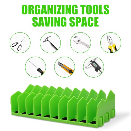 Pliers Organizer, 2-Pack 20-Slot Expandable Tool Rack, Green - color: Green, size: 2Pack