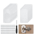 16 Pcs Cabinet Hinges Repair Plates, Cabinet Doors Hinge Repair Kit