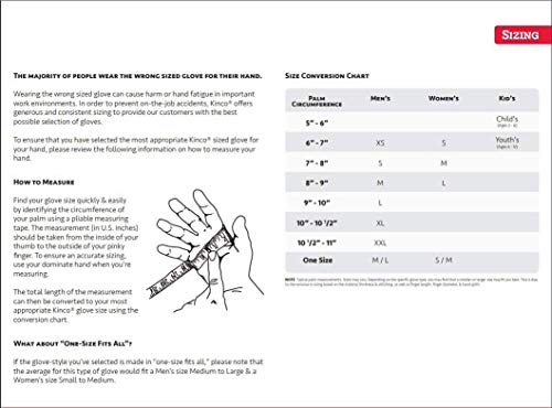 Kinco Work Glove, 2035 Foreman Synthetic Suede Leather Palm, Comfortable Polyester-Spandex, Durable, Safety Gloves, Farm, DIY, Landscaping, Ranch, Construction, Carpentry, Mechanics - Large