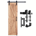 SMARTSTANDARD 4 FT Heavy Duty Sturdy Sliding Barn Door Hardware Kit, Black - size: 4 Feet