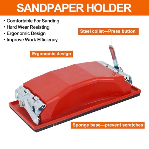 Wet & Dry Sandpaper Set, 42 Sheets of 120 to 3000 grit Sand Paper | Comes with Sanding Block Sander,for Wood Furniture Finishing Metal Automotive Sanding Polishing - style: sandpaper-42 pcs