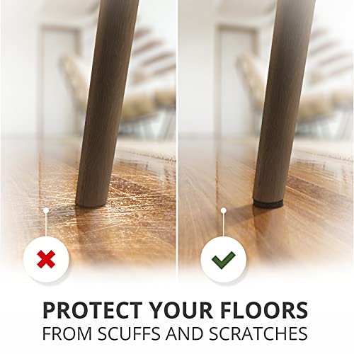 Felt Furniture Pads X-PROTECTOR 235 PCS Premium Furniture Pads - Felt Pads Furniture Feet Best Wood Floor Protectors - Protect Your Hardwood & Laminate Flooring! - size: 235 PCS Brown, Round & Square