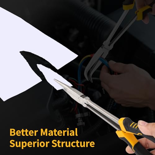 GRENPRO 3PC Needle Nose Pliers, Suitable for Use in Confined Spaces