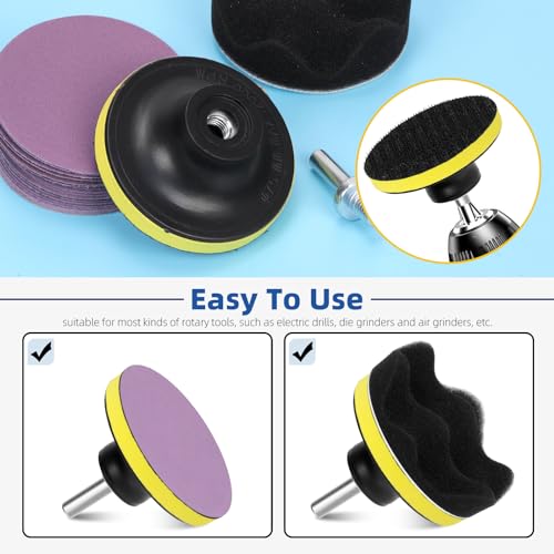 Glarks 31Pcs Car Headlight Restoration Kit, 3in Purple Silicon Carbide Sanding Discs & Buffing Sponge Pad Set with Disc Pad Holder for Cars, Trucks, SUVs