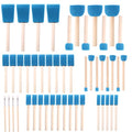 Foam Paint Brushes, 48 Pcs -10 Sizes, Paint Sponge, Premium Foam Brushes - color: Blue