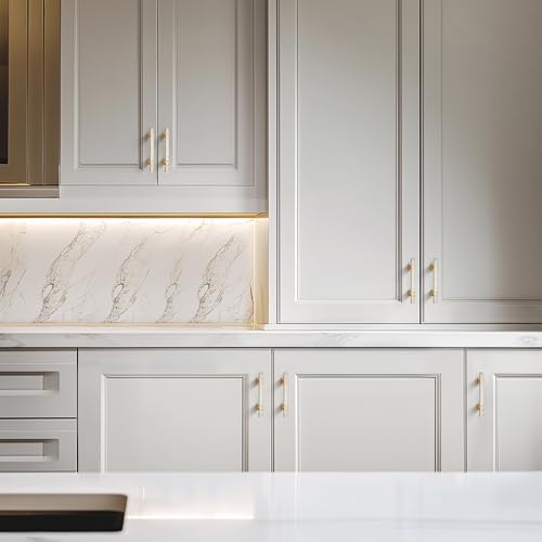 HOME EDIT Brushed Nickel&Gold Pulls Cabinet Handles 3 Inch 5 Pack - color: Brushed nickel and gold, size: 3 In Hole Center