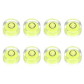 HARFINGTON 8pcs Circular Bubble Spirit Level 15x8mm Mini Round Bubble Spirit Level Little Measuring Layout Tools for TV Industrial Carpentry Picture Frame, Yellow/Black - color: Yellow/Black, size: 15x8mm