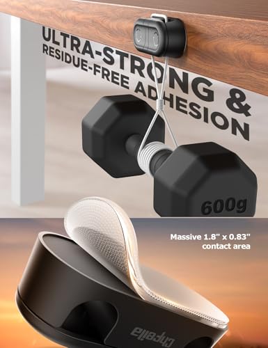 Chfeila 8Pack Magnetic Cable Clips, Dual Slot Cord Holder Clips, Black - color: Black-8Pack