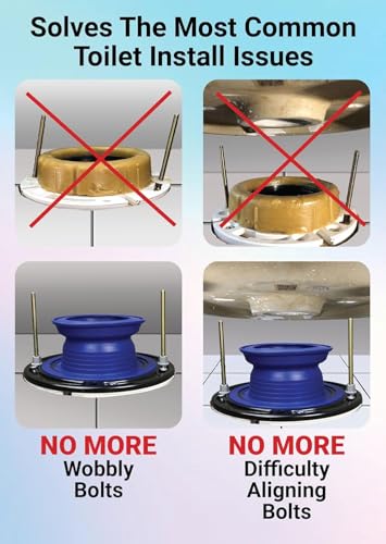One N Done Toilet Flange Repair Kit - Toilet Kit For Low or Broken Toilet Flange. Toilet Wax Ring Replacement Kit W/Toilet Flange Extender Kit. No Wax Ring For Toilet Bowl Or Toilet Seal Required (1)