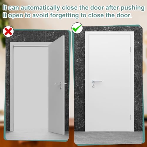 Hicarer 4 Pcs Self Closing Door Hinges, 4 Inch Spring Loaded Adjustable Tension Hinges, 5/8" Radius Corners, for Left/Right Hand Garage Front Back Door Commercial Use