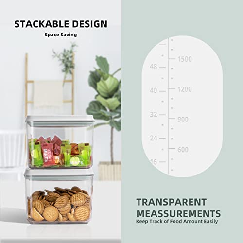 12 Pcs Pop Airtight Food Storage Containers with Lids for Kitchen Pantry Organization Stackable Cereal Snacks Flour Sugar Coffee Spaghetti (1.2, 2.0, 2.7, 3.3qt)*3 - color: 12 Pcs Set