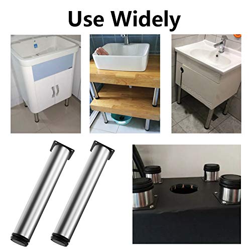 4 Pack Furniture Leg Set, 2" Dia 12" H Adjustable - size: 12 Inch