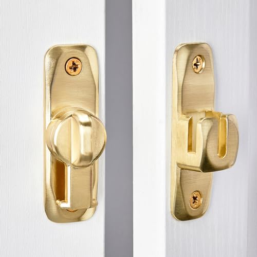 Gold Barn Door Latches,90/180 Degree Gate Lock_B - color: Gold
