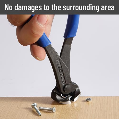Bates- Nail Puller, Blue, Nail Remover Tool, Cutting Pliers, Carpenter Tools, Staple Puller, Nail Puller Tool, End Cutting Pliers, Nail Pliers, Nail Pulling, Nail Puller Pliers, Nippers Tool - color: Blue, size: 7", 1 Pack