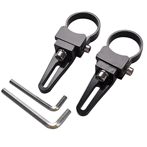 Universal-Fit 360 Adjustable 1.25" Tubular Clamp Light Mounts for Offroad LED Light Bar, Easy Positioning on Trucks & SUV Tube Surface, High-Grade Lightweight Aluminum, Black Sleek Finish, 2 PCS Set - size: 1.25" (32mm)