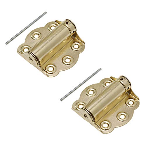 Litepak Adjustable Screen Door Hinge Professional Grade Hardware Self-Closing Easy Install (2 Pack, Polished Brass) - color: Polished Brass, size: 2 Pack